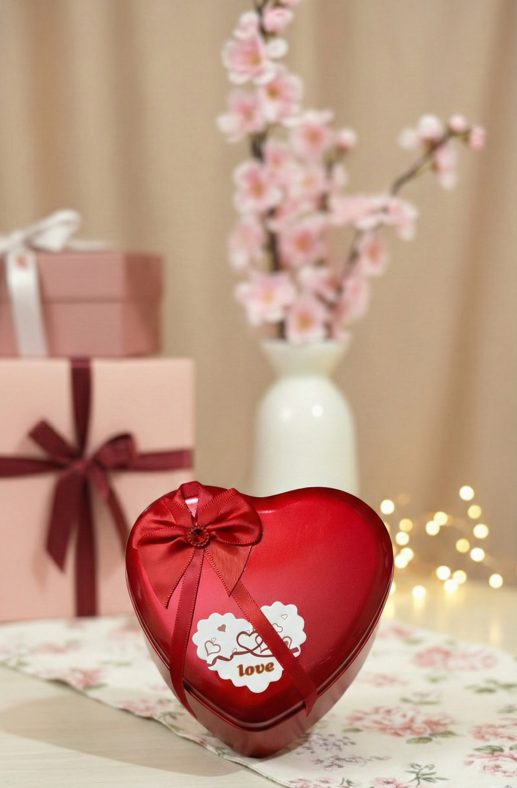 Teddy with Rose Heart Box “I Love You” Gift Set