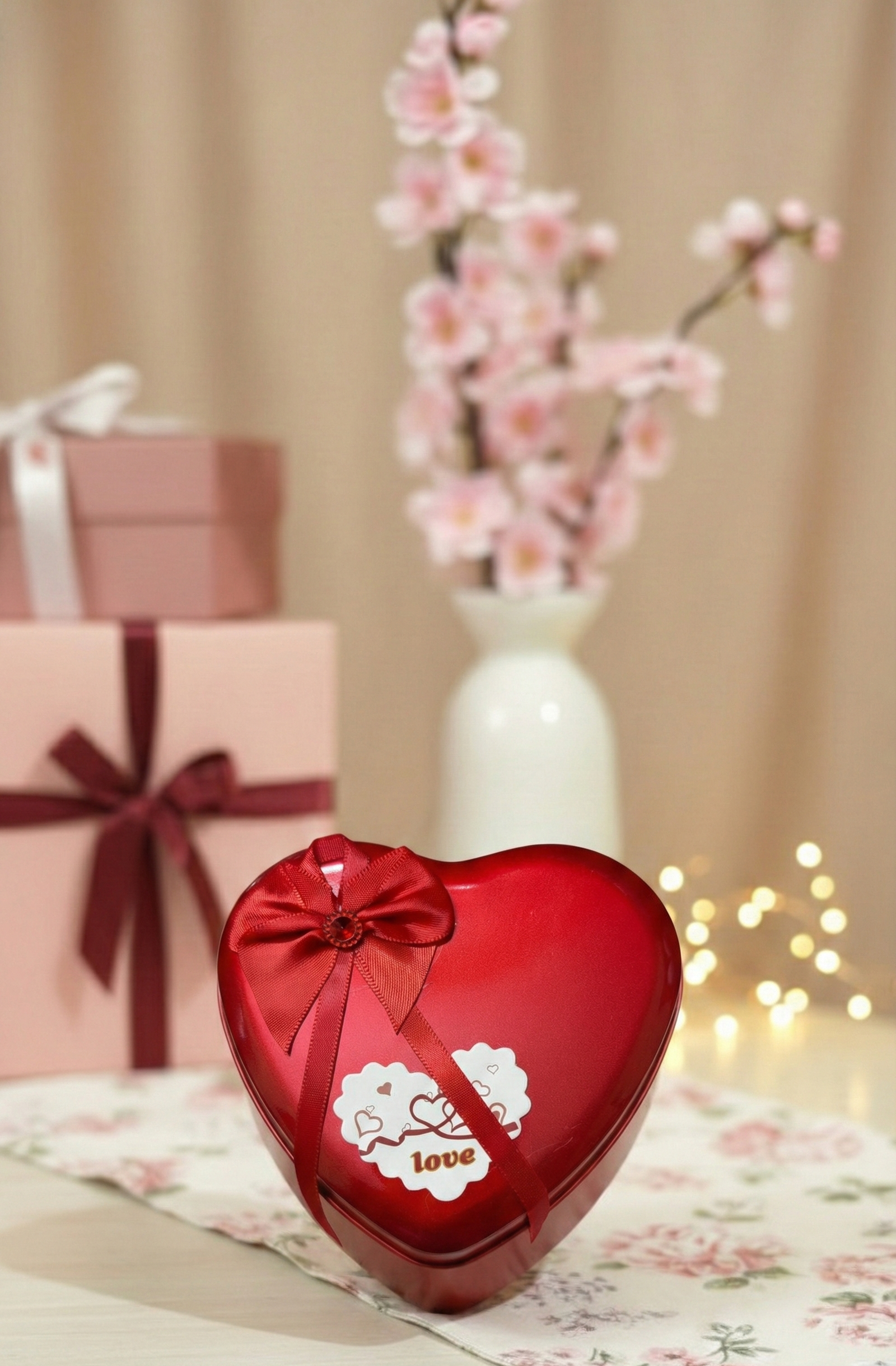 Teddy with Rose Heart Box “I Love You” Gift Set