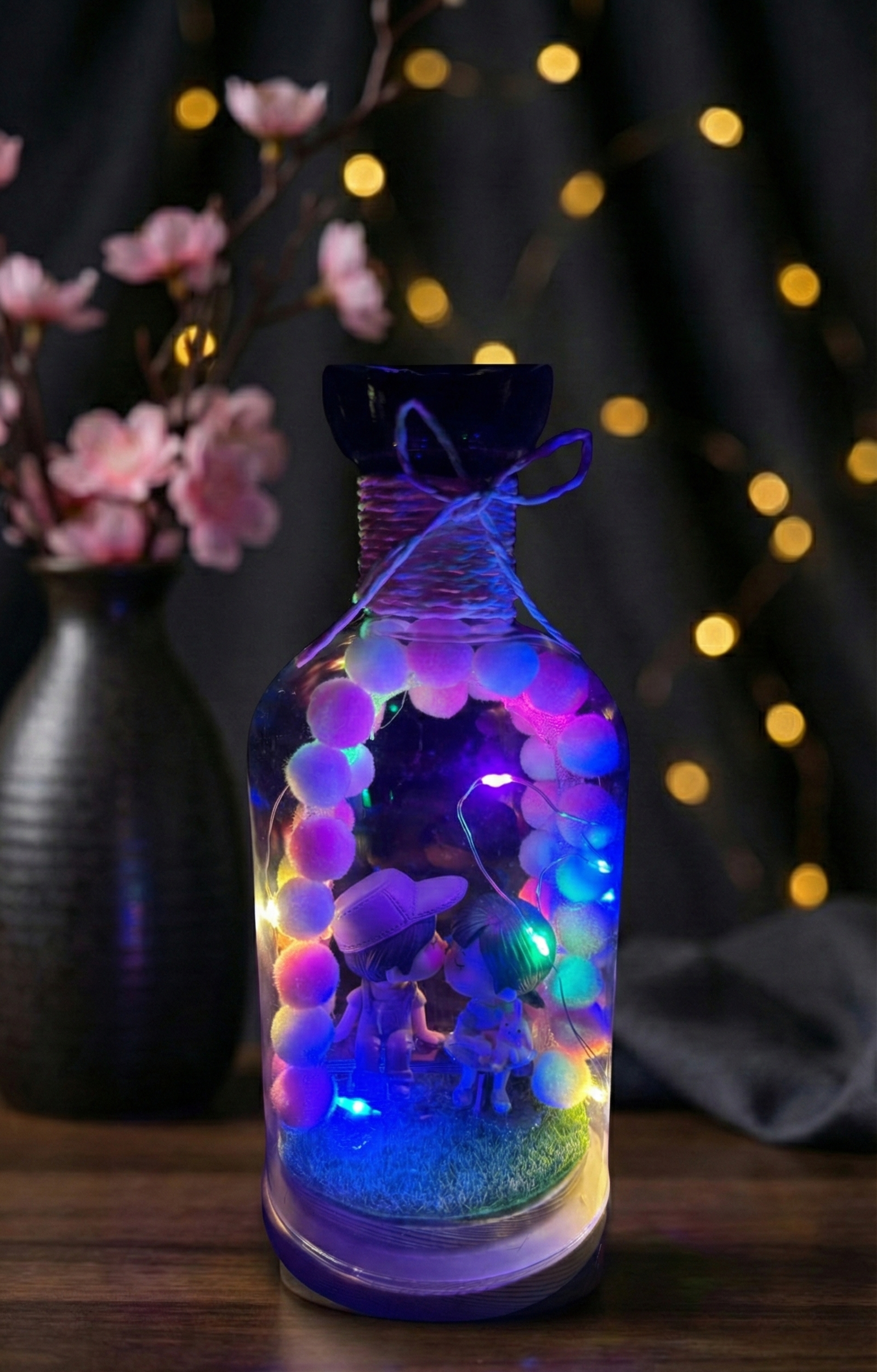 Couple LED Bottle Lamp – Romantic Love Showpiece Light