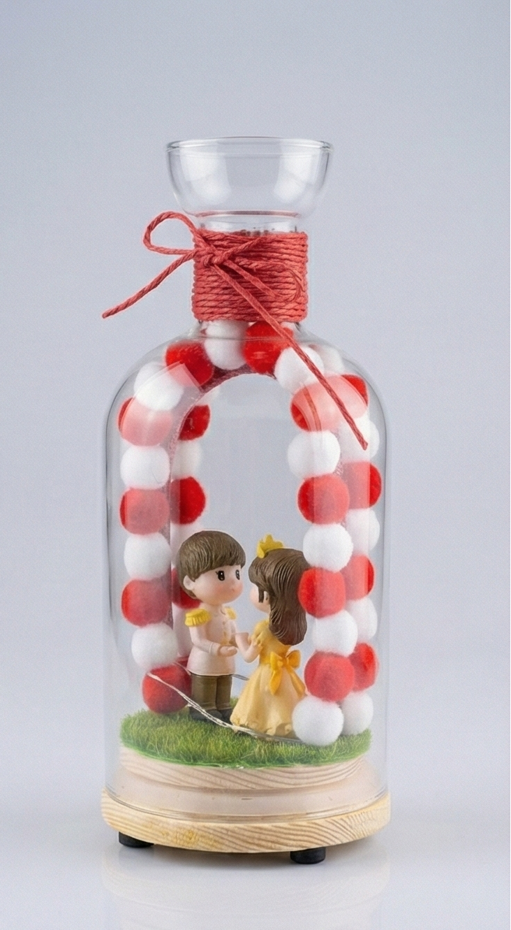 Couple LED Bottle Lamp – Romantic Love Showpiece Light